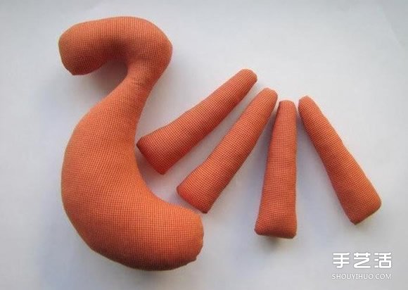 布艺马手工制作带图纸 毛绒玩具马DIY图解(图4)