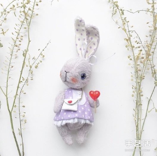 各种卖萌的手工布艺兔宝宝作品图片(图5)