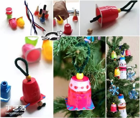 幼儿废旧物品手工制作 可爱的圣诞树挂饰DIY(图1)