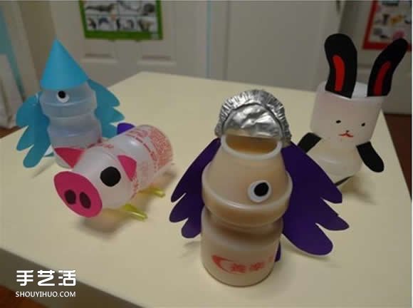 养乐多瓶子制作小动物 养乐多瓶子做手工图片(图5)
