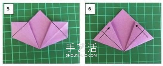 简单折纸立体樱花的折叠方法图解教程(图2)