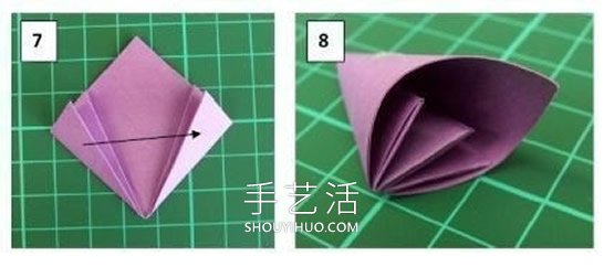 简单折纸立体樱花的折叠方法图解教程(图3)