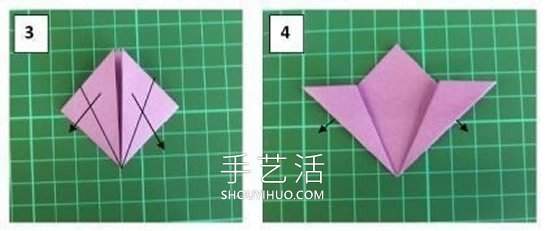 简单折纸立体樱花的折叠方法图解教程(图1)