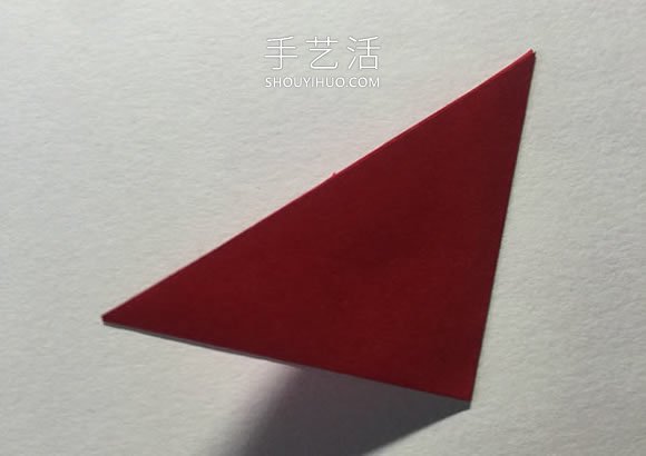 简单折纸4个花瓣 粘合得到一朵四瓣花！(图3)