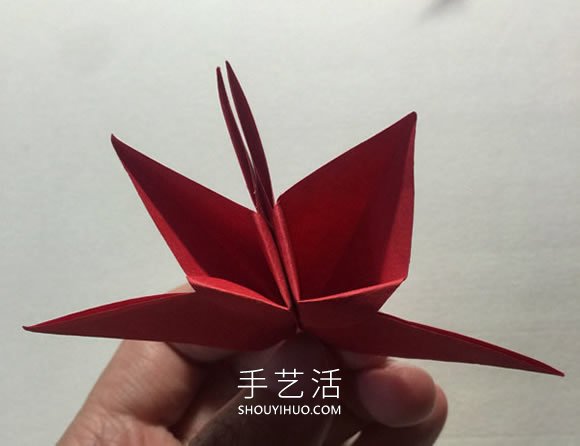 简单折纸4个花瓣 粘合得到一朵四瓣花！(图11)
