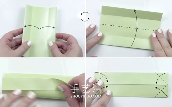 折纸八瓣莲花的视频教程 包括花瓣和叶子折法(图4)