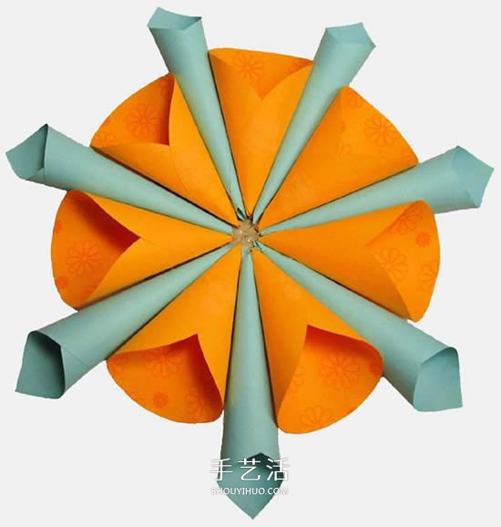 便利贴手工制作立体纸花的做法图解(图11)