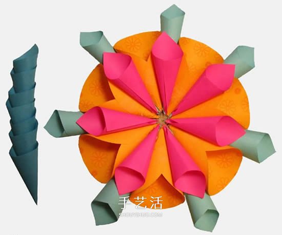 便利贴手工制作立体纸花的做法图解(图12)