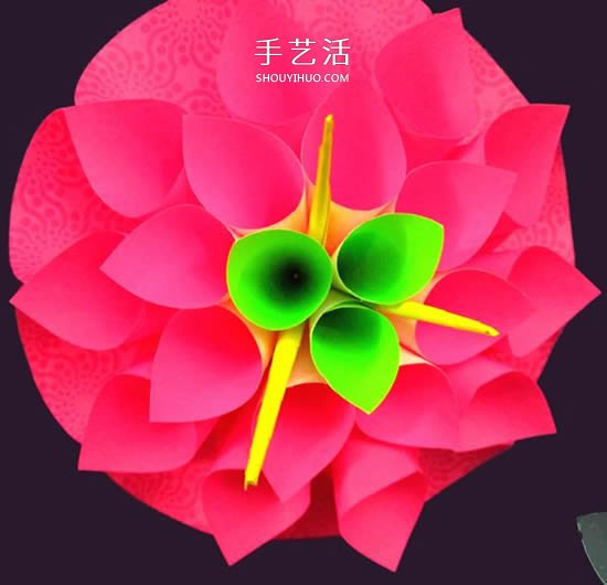 便利贴手工制作立体纸花的做法图解(图15)
