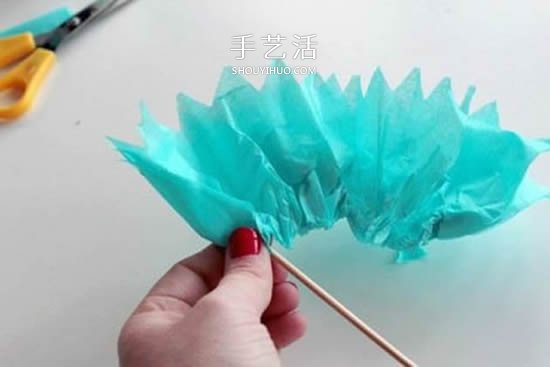 简单的绢纸花手工制作图解教程(图7)