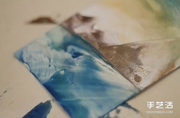 创意熨斗画的画法 把蜡笔融化后画出漂亮图案(图5)