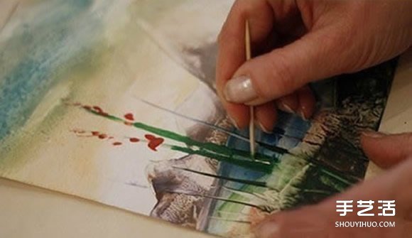 创意熨斗画的画法 把蜡笔融化后画出漂亮图案(图7)