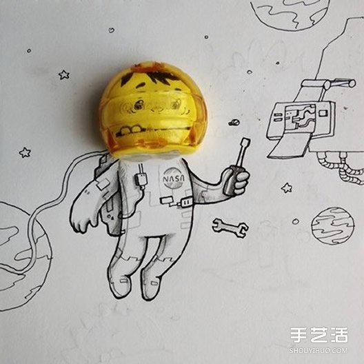 二次元和三次元结合 DIY充满童趣的漫画图片(图5)