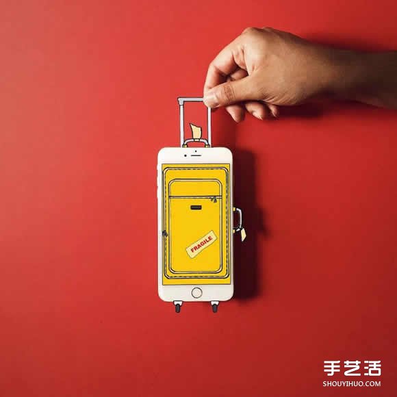 iPhone手机入画 DIY创意无限的有趣插画作品(图4)