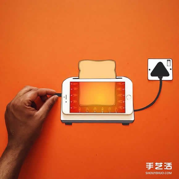 iPhone手机入画 DIY创意无限的有趣插画作品(图2)