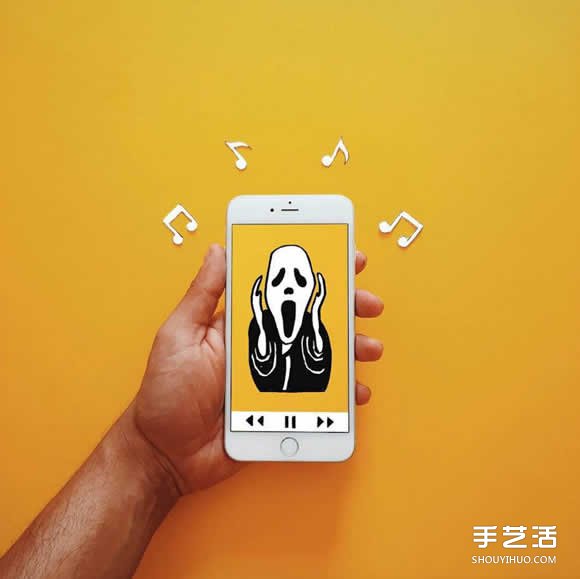 iPhone手机入画 DIY创意无限的有趣插画作品(图3)