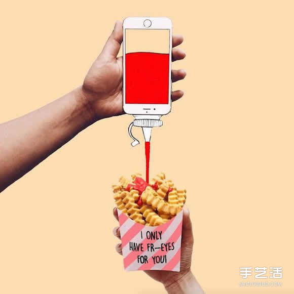 iPhone手机入画 DIY创意无限的有趣插画作品(图7)