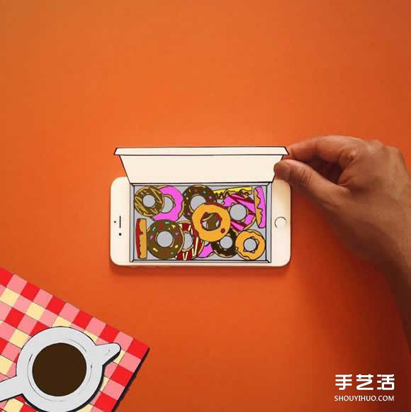 iPhone手机入画 DIY创意无限的有趣插画作品(图5)