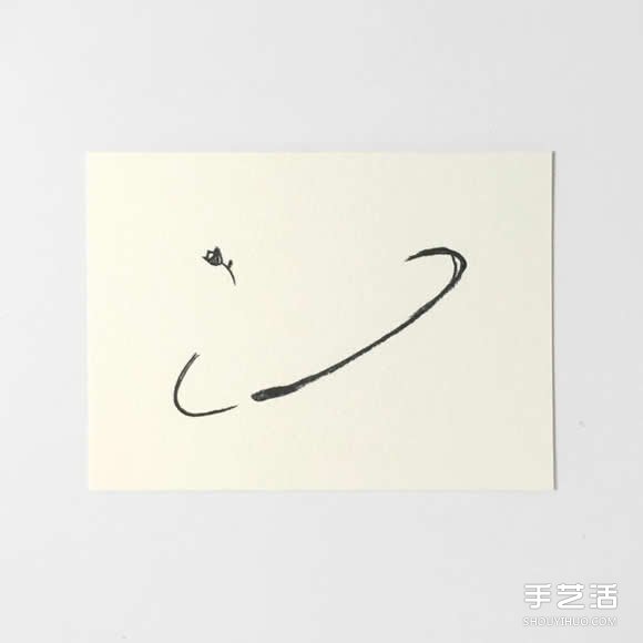 简单的明信片上手绘插图 用咖啡渍来完美收尾(图4)