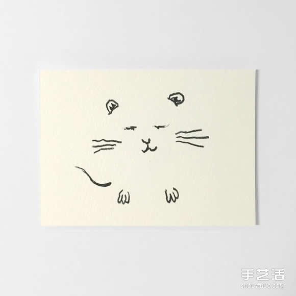 简单的明信片上手绘插图 用咖啡渍来完美收尾(图5)