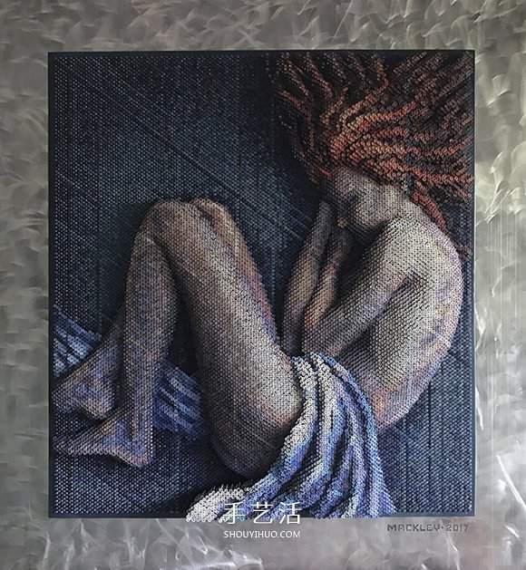 旋紧或松开，上万个螺丝钉制作的3D立体画像(图7)