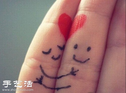 手指+简笔画 DIY另类恶搞“爱相随”(图4)