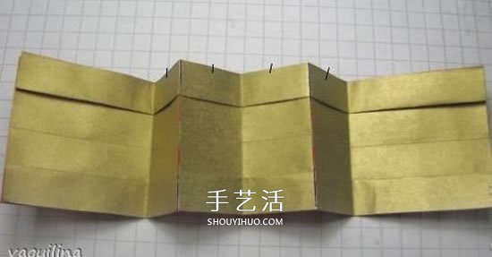 冬天的美丽折纸手工 立体雪花花球的折法图解(图7)