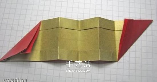冬天的美丽折纸手工 立体雪花花球的折法图解(图10)