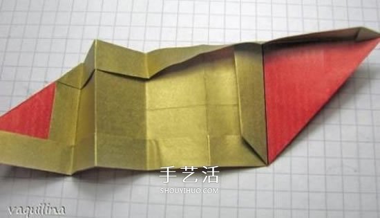 冬天的美丽折纸手工 立体雪花花球的折法图解(图13)