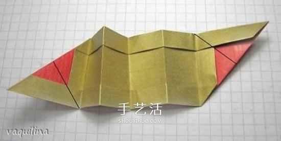 冬天的美丽折纸手工 立体雪花花球的折法图解(图14)