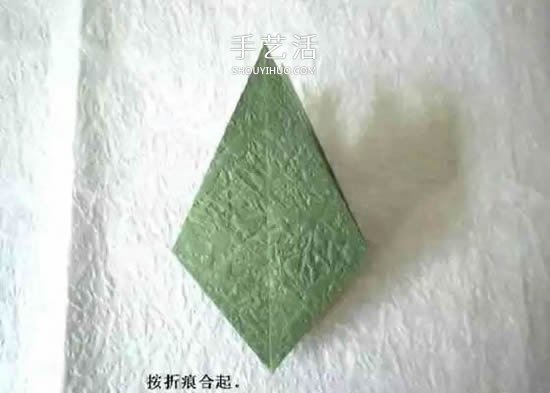 折纸花朵不可少！简单花萼的折纸方法图解(图9)