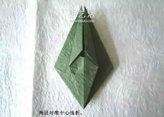 折纸花朵不可少！简单花萼的折纸方法图解(图11)