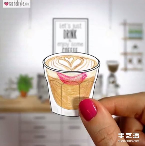 自制插画和拼贴 手绘风动画教你泡出完美拿铁(图9)