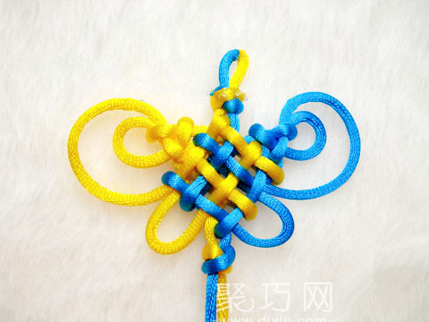 盘长结结合酢浆草结 正盘长蝴蝶结挂饰编法图解 - 诺云双维造物网