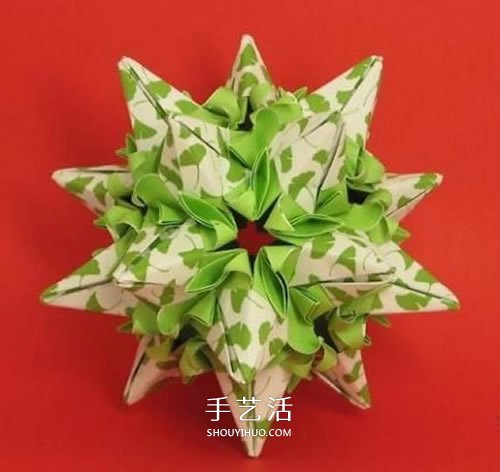 春意盎然的花球！手工折纸立体纸花球的教程 - 诺云双维造物网