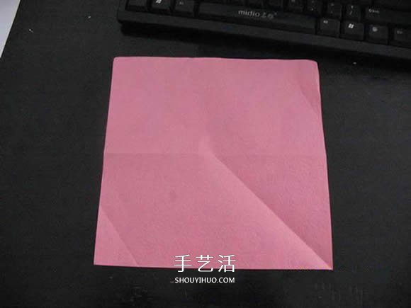 赠送初恋的小礼物！折纸蔷薇戒指的折法图解(图10)