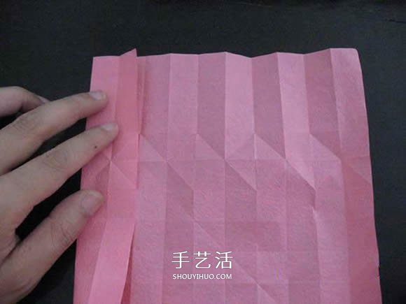 赠送初恋的小礼物！折纸蔷薇戒指的折法图解(图29)