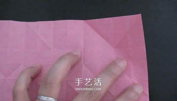 赠送初恋的小礼物！折纸蔷薇戒指的折法图解(图33)