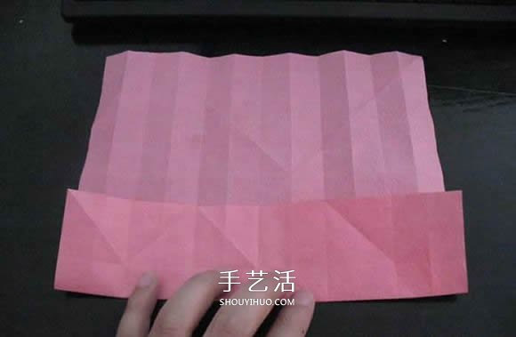 赠送初恋的小礼物！折纸蔷薇戒指的折法图解(图35)