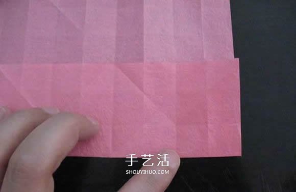 赠送初恋的小礼物！折纸蔷薇戒指的折法图解(图37)