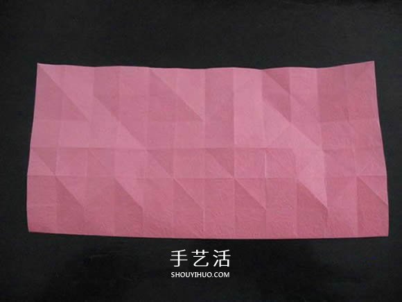 赠送初恋的小礼物！折纸蔷薇戒指的折法图解(图40)