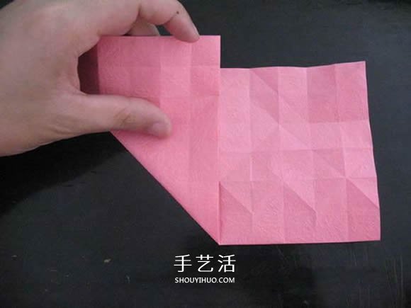 赠送初恋的小礼物！折纸蔷薇戒指的折法图解(图41)