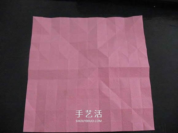 赠送初恋的小礼物！折纸蔷薇戒指的折法图解(图42)