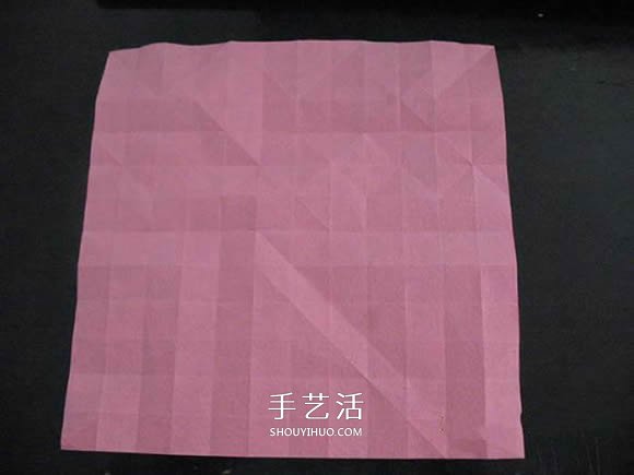 赠送初恋的小礼物！折纸蔷薇戒指的折法图解(图43)