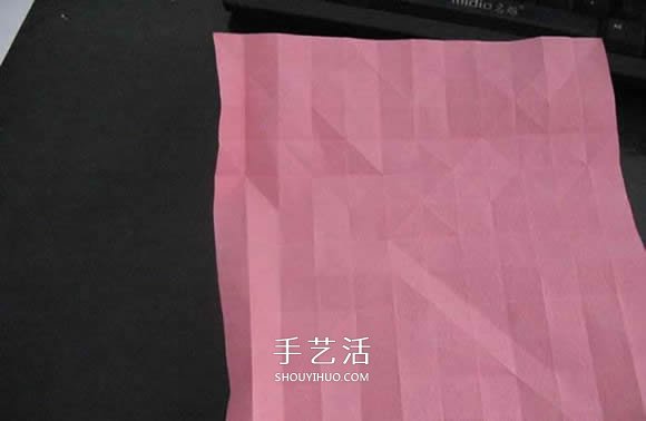 赠送初恋的小礼物！折纸蔷薇戒指的折法图解(图44)
