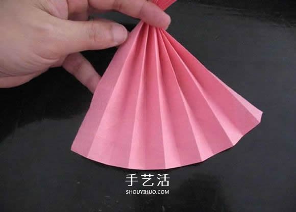 赠送初恋的小礼物！折纸蔷薇戒指的折法图解(图46)
