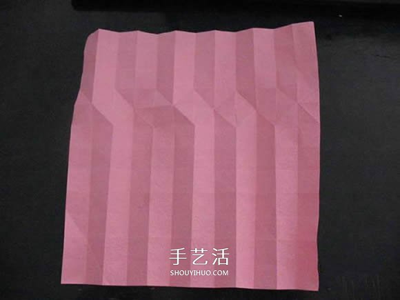 赠送初恋的小礼物！折纸蔷薇戒指的折法图解(图26)