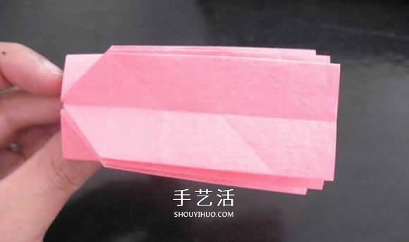 赠送初恋的小礼物！折纸蔷薇戒指的折法图解(图53)