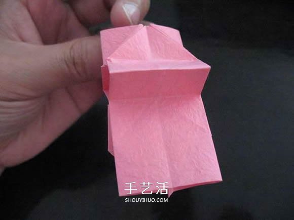 赠送初恋的小礼物！折纸蔷薇戒指的折法图解(图60)