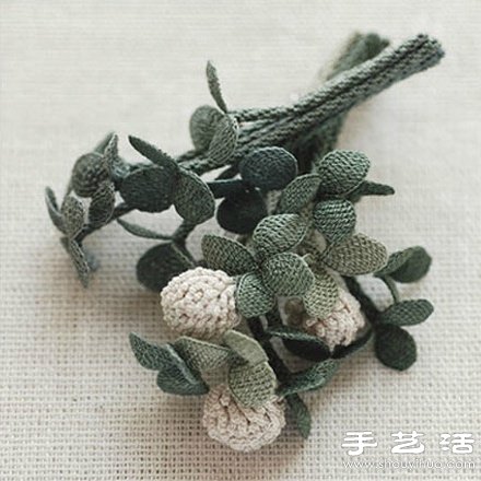 日本Jungjun的森系手工针织花卉(图9)